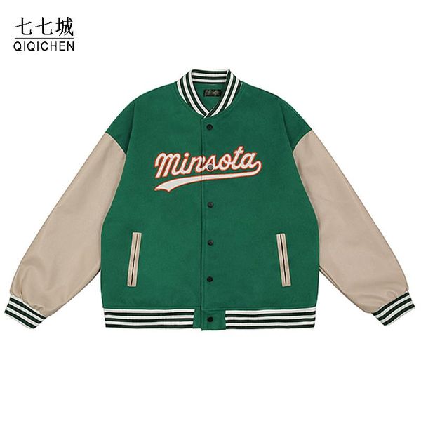 men's jackets hip hop baseball men women letters embroidery patchwork harajuku varsity jacket college bomber coats 2021, Black;brown
men's jackets hip hop baseball men women letters embroidery patchwork harajuku varsity jacket college bomber coats 2021, Black;brown