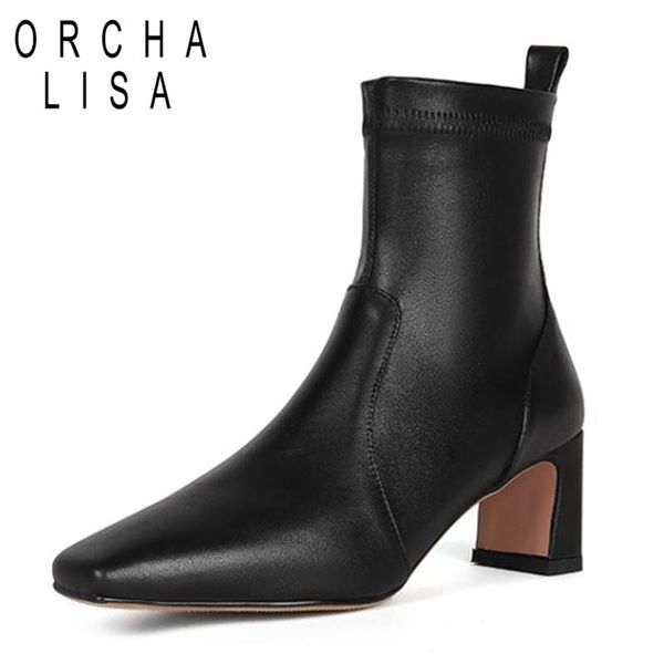boots orchalisa women genuine leather ankle pointed toe slip on soft footwear spring autumn fashion solid, Black
boots orchalisa women genuine leather ankle pointed toe slip on soft footwear spring autumn fashion solid, Black