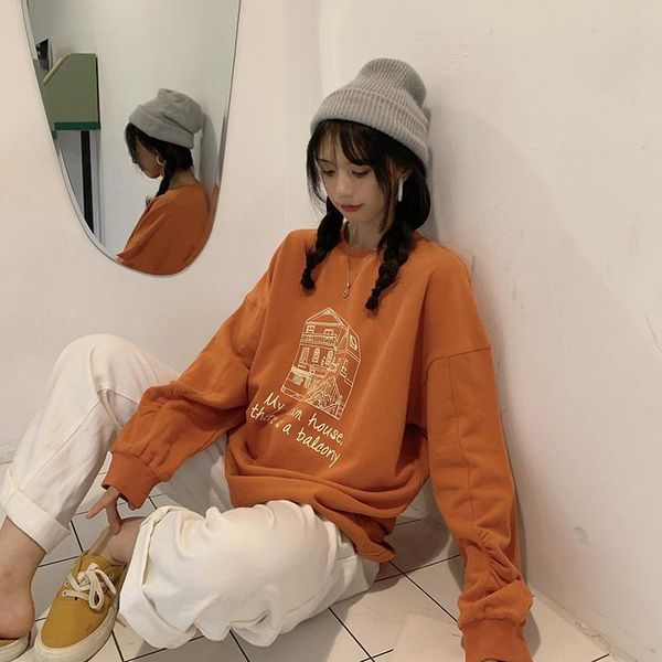 women's hoodies & sweatshirts letter embroidery hip hop vintage crewneck oversized women sweatshirt autumn street fashion pullover 202, Black
women's hoodies & sweatshirts letter embroidery hip hop vintage crewneck oversized women sweatshirt autumn street fashion pullover 202, Black