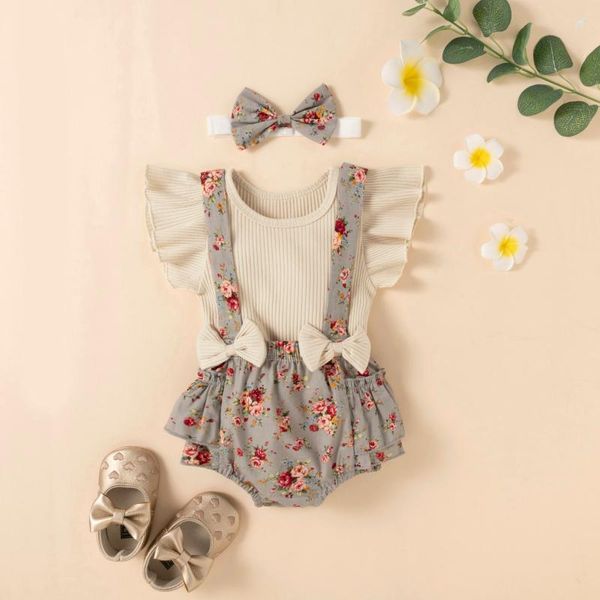 clothing sets 3pcs summer infant baby girl clothes set sleeve ruffles ribbed solid +floral bow suspender shorts born suit, White
clothing sets 3pcs summer infant baby girl clothes set sleeve ruffles ribbed solid +floral bow suspender shorts born suit, White