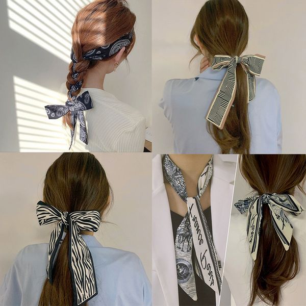 2021 silk scarf long ribbon ponytail hair bands for women korean fashion scarves headband girl hair accessories summer headdress, Blue;gray
2021 silk scarf long ribbon ponytail hair bands for women korean fashion scarves headband girl hair accessories summer headdress, Blue;gray