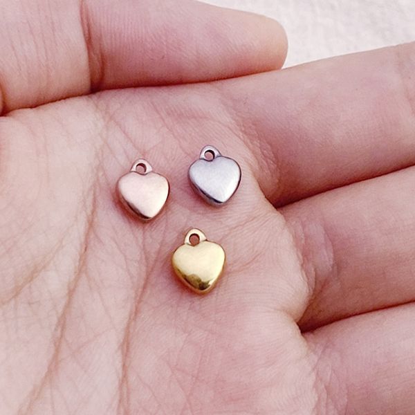 50pc 7*8mm mirror polish stainless steel small mini heart shape charm for necklace/bracelet diy women handmade jewelry making, Bronze;silver
50pc 7*8mm mirror polish stainless steel small mini heart shape charm for necklace/bracelet diy women handmade jewelry making, Bronze;silver