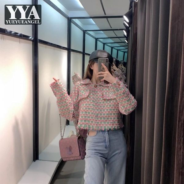 women's jackets office ladies tweed jacket french style vintage plaid spring pink sweet short coats female high street loose casual, Black;brown
women's jackets office ladies tweed jacket french style vintage plaid spring pink sweet short coats female high street loose casual, Black;brown
