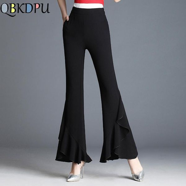 women's pants & capris women spring tight ruffle flare mom high waist plus size elastic band trousers 2021 elegant female fashion casua, Black;white
women's pants & capris women spring tight ruffle flare mom high waist plus size elastic band trousers 2021 elegant female fashion casua, Black;white