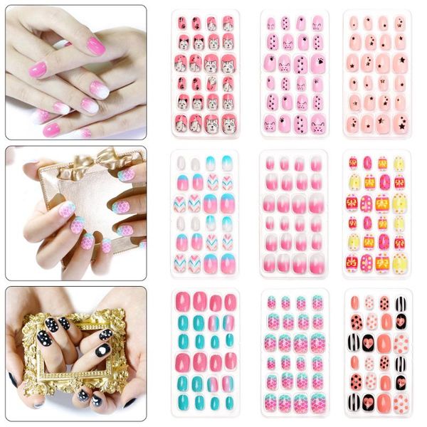 false nails 24pcs/set detachable child artificial full cover press on nail wearable fake diy art tips decor, Red;gold
false nails 24pcs/set detachable child artificial full cover press on nail wearable fake diy art tips decor, Red;gold