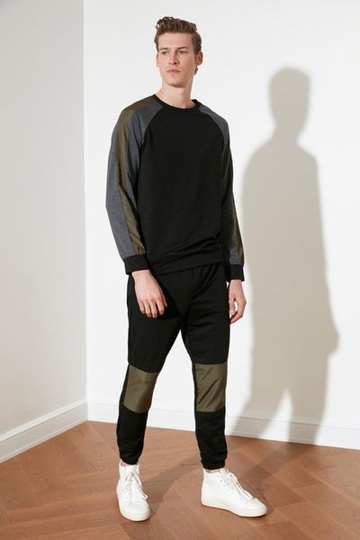 running sets trendyol men 's regular fit tracksuit team tmnss21em0033, Black;blue 
running sets trendyol men 's regular fit tracksuit team tmnss21em0033, Black;blue