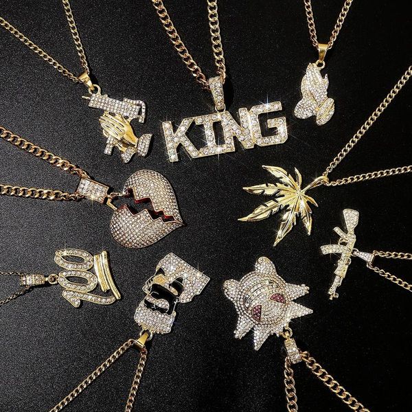 chains luxury large hip hop letters zircon pendant necklace for women cuba chain choker trendsetter jewelry gift, Silver
chains luxury large hip hop letters zircon pendant necklace for women cuba chain choker trendsetter jewelry gift, Silver