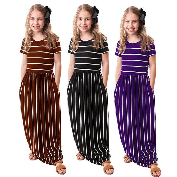 girl's dresses teen girls summer 2021 casual beach party maxi striped long dress children beachwear for 4 6 8 13y clothing, Red;yellow
girl's dresses teen girls summer 2021 casual beach party maxi striped long dress children beachwear for 4 6 8 13y clothing, Red;yellow