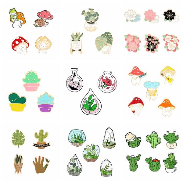 pins, brooches 3-6pcs/set cactus mushroom flower for women cute plant enamel pin backpacks lapel badge jewelry gift 2021 wholesale, Gray
pins, brooches 3-6pcs/set cactus mushroom flower for women cute plant enamel pin backpacks lapel badge jewelry gift 2021 wholesale, Gray