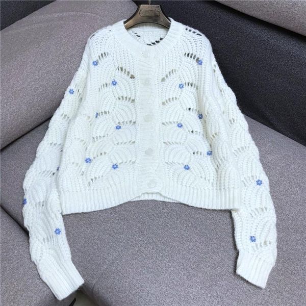 women's knits & tees sweet sweater cardigan for women 2021 autumn winter beaded hollow-out thickened knitting cardigans jacket woman, White
women's knits & tees sweet sweater cardigan for women 2021 autumn winter beaded hollow-out thickened knitting cardigans jacket woman, White