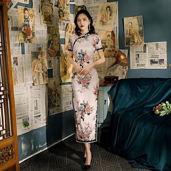 ethnic clothing vintage button elegant formal party dress gown high split qipao slim women satin cheongsam chinese mandarin collar vest, Red
ethnic clothing vintage button elegant formal party dress gown high split qipao slim women satin cheongsam chinese mandarin collar vest, Red