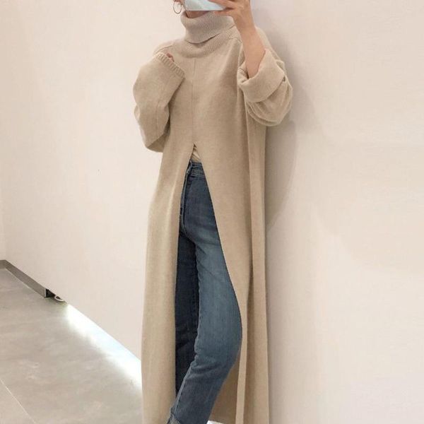 women's sweaters fashion high split long sweater autumn winter sleeve turtleneck pullover jumper neck black loose casual knit top, White;black
women's sweaters fashion high split long sweater autumn winter sleeve turtleneck pullover jumper neck black loose casual knit top, White;black