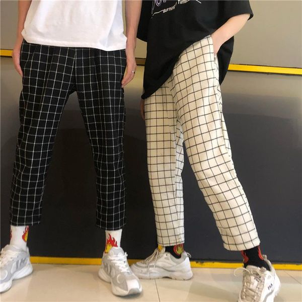 fashion vintage plaid patchwork pants harajuku woman man trousers elastics high waist korean causal straight women's & capris, Black;white
fashion vintage plaid patchwork pants harajuku woman man trousers elastics high waist korean causal straight women's & capris, Black;white