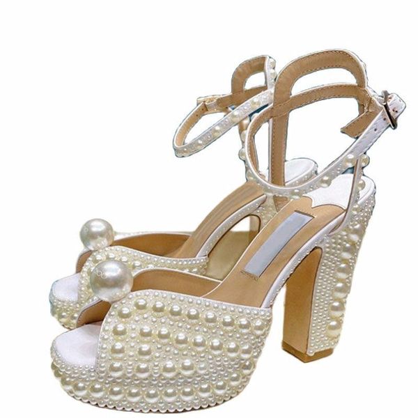 sandals pearl fish mouth heeled women's shoes thick heel waterproof platform wedding, Black
sandals pearl fish mouth heeled women's shoes thick heel waterproof platform wedding, Black