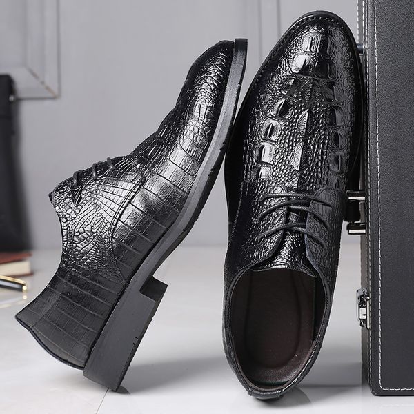 414243 size new mens shoes spring mens business shoes slip-on crocodile pattern genuine leather formal mens hair generation, Black
414243 size new mens shoes spring mens business shoes slip-on crocodile pattern genuine leather formal mens hair generation, Black