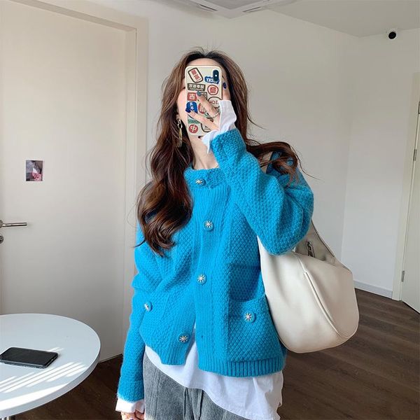 women's knits & tees single breasted knitted sweater cardigans women o-neck long sleeve knitwear korean jumpers pockets autumn outwear, White
women's knits & tees single breasted knitted sweater cardigans women o-neck long sleeve knitwear korean jumpers pockets autumn outwear, White