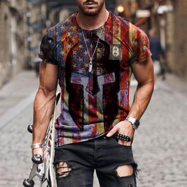men's t-shirts spring summer t-shirt casual fashion short-sleeved independence day pentagram gladiator helmet printed retro shirt, White;black
men's t-shirts spring summer t-shirt casual fashion short-sleeved independence day pentagram gladiator helmet printed retro shirt, White;black