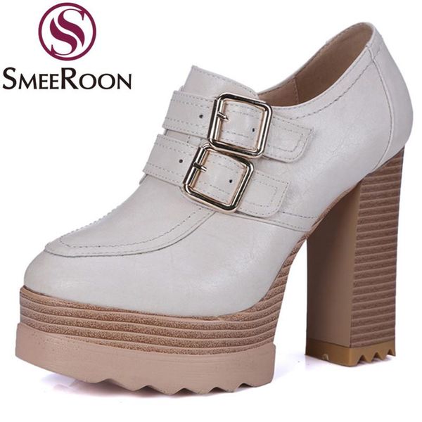 smeeroon big size 34-42 fashion spring shoes woman square toe buckle pumps women platform thick high heels dress, Black
smeeroon big size 34-42 fashion spring shoes woman square toe buckle pumps women platform thick high heels dress, Black