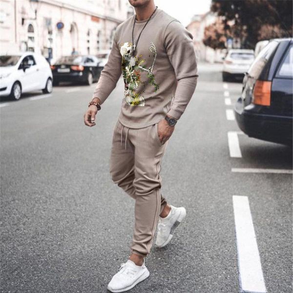 jogging clothing fashion men sets 2021 autumn men's sweatshirts suit printed long sleeve round neck casual two piece set clothes, Black;red
jogging clothing fashion men sets 2021 autumn men's sweatshirts suit printed long sleeve round neck casual two piece set clothes, Black;red