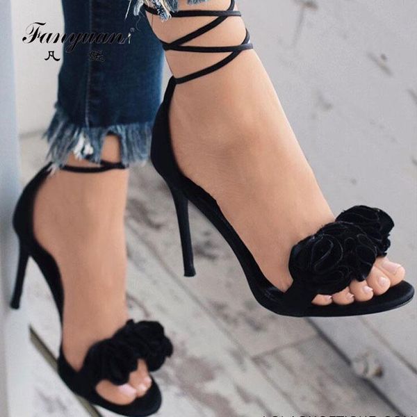 fanyuan sandalias mujer 2021 summer ladies shoes elegant flower high heels sandals women cross-tied female's safety, Black
fanyuan sandalias mujer 2021 summer ladies shoes elegant flower high heels sandals women cross-tied female's safety, Black