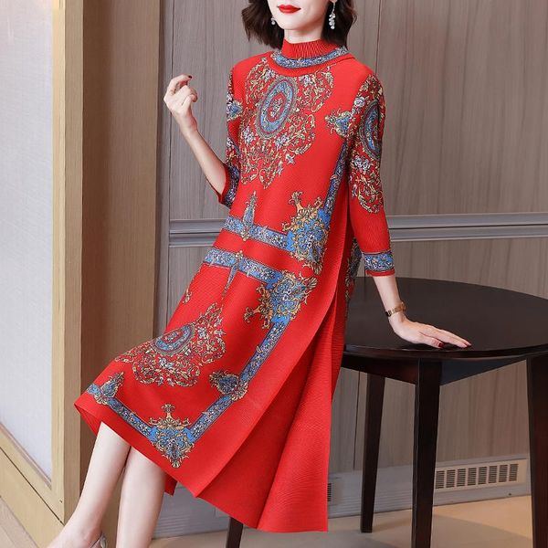 casual dresses plus size dress women's 2021 autumn half turtleneck three quarter sleeves printed miyake pleated loose a-line for woman, Black;gray
casual dresses plus size dress women's 2021 autumn half turtleneck three quarter sleeves printed miyake pleated loose a-line for woman, Black;gray