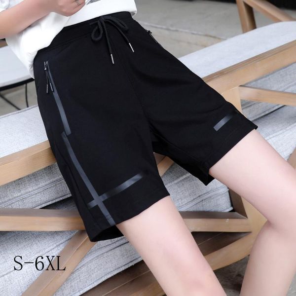 women's shorts women elastic 6xl summer sports casual thin breathable loose beach, White;black
women's shorts women elastic 6xl summer sports casual thin breathable loose beach, White;black