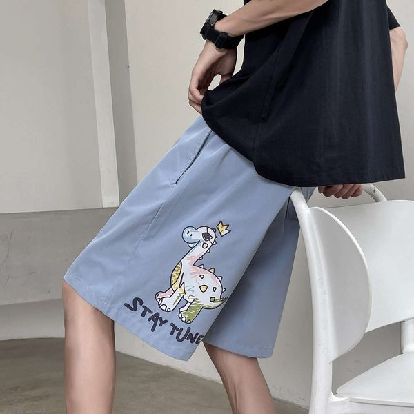 shorts summer men's straight casual shorts lovers dinosaur print capris student and wo trendy middle pants, White;black
shorts summer men's straight casual shorts lovers dinosaur print capris student and wo trendy middle pants, White;black