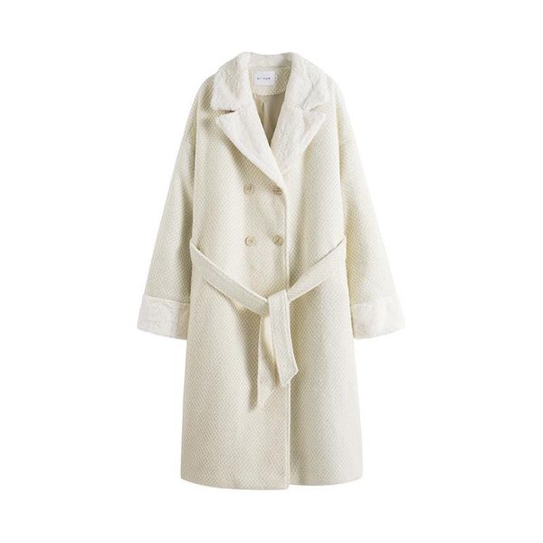 women's wool & blends winter fashion women longer woolen coat female solid color outwear ladies leisure overcoat girls jacket, Black
women's wool & blends winter fashion women longer woolen coat female solid color outwear ladies leisure overcoat girls jacket, Black