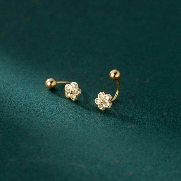 stud real 925 sterling silver earrings for women teen girls double sided crystal flower cute earings korean fashion jewelry, Golden;silver
stud real 925 sterling silver earrings for women teen girls double sided crystal flower cute earings korean fashion jewelry, Golden;silver