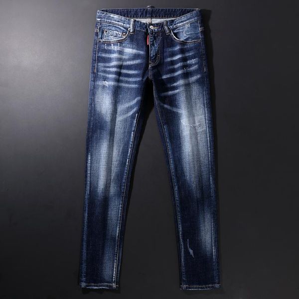 men's jeans italian style fashion men retro dark blue elastic cotton ripped vintage designer slim denim pants
men's jeans italian style fashion men retro dark blue elastic cotton ripped vintage designer slim denim pants