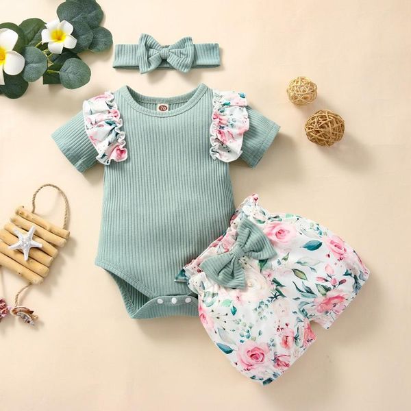 clothing sets born infant baby girls summer ribbed ruffled romper+floral bow shorts outfit set vestidos de verano dziewczyna zestawy, White
clothing sets born infant baby girls summer ribbed ruffled romper+floral bow shorts outfit set vestidos de verano dziewczyna zestawy, White