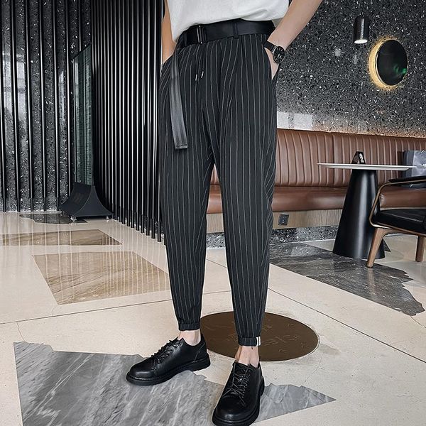 men's pants drop japanese streerwear men plaid harajuku autumn fashion slim man casual trousers korean male harem, Black
men's pants drop japanese streerwear men plaid harajuku autumn fashion slim man casual trousers korean male harem, Black