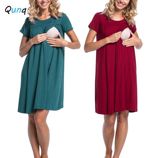 summer nursing dresses breastfeeding 2021 short sleeve for pregnant women o-neck solid color maternity clothes, White
summer nursing dresses breastfeeding 2021 short sleeve for pregnant women o-neck solid color maternity clothes, White