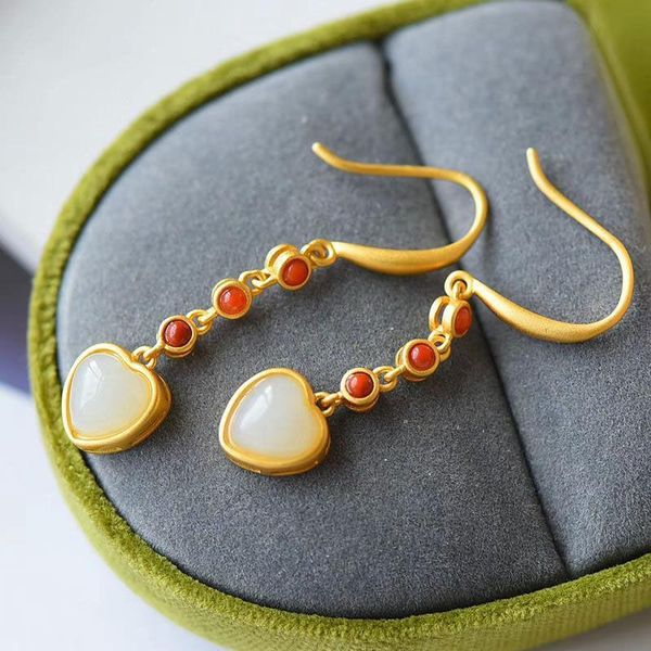 dangle & chandelier designer original natural hetian jade heart-shaped long earrings elegant luxury exquisite ladies silver jewelry
dangle & chandelier designer original natural hetian jade heart-shaped long earrings elegant luxury exquisite ladies silver jewelry