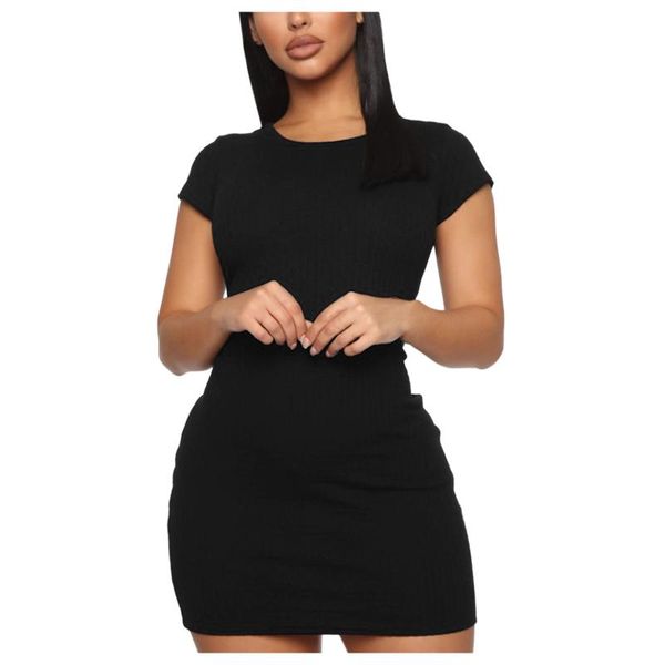 women's solid color round neck tight bag hip 2021 summer ultra short dress wrapped casual dresses, Black;gray
women's solid color round neck tight bag hip 2021 summer ultra short dress wrapped casual dresses, Black;gray