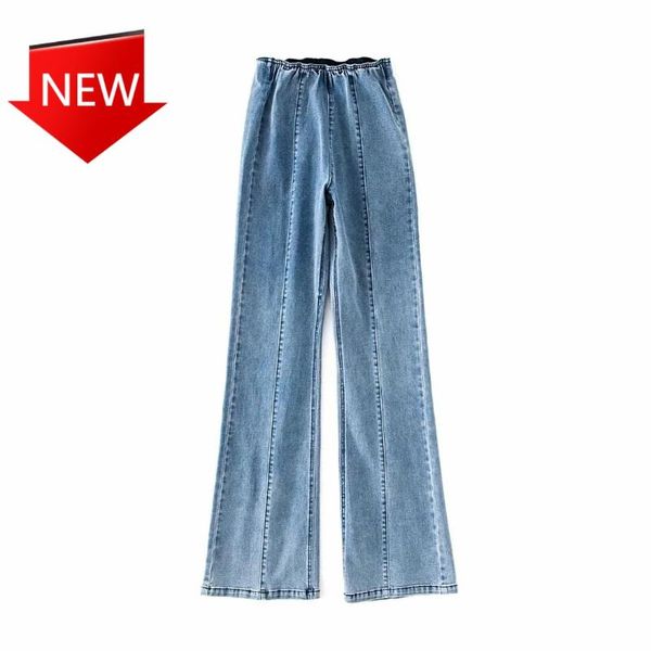 women's jeans sw/8034yp 21 spring korean elastic high waist washed blue denim bell-bottom pants
women's jeans sw/8034yp 21 spring korean elastic high waist washed blue denim bell-bottom pants