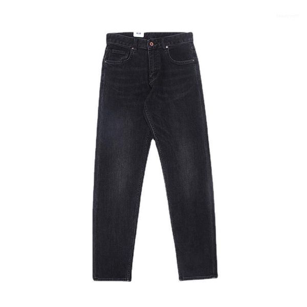 men's jeans high waist, small straight tube, thick fleece, black elastic and leisure, Blue
men's jeans high waist, small straight tube, thick fleece, black elastic and leisure, Blue