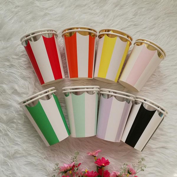disposable dinnerware 8pcs gilding tableware cups set pink blue striped paper drink cup wedding birthday carnival party decor supplies
disposable dinnerware 8pcs gilding tableware cups set pink blue striped paper drink cup wedding birthday carnival party decor supplies