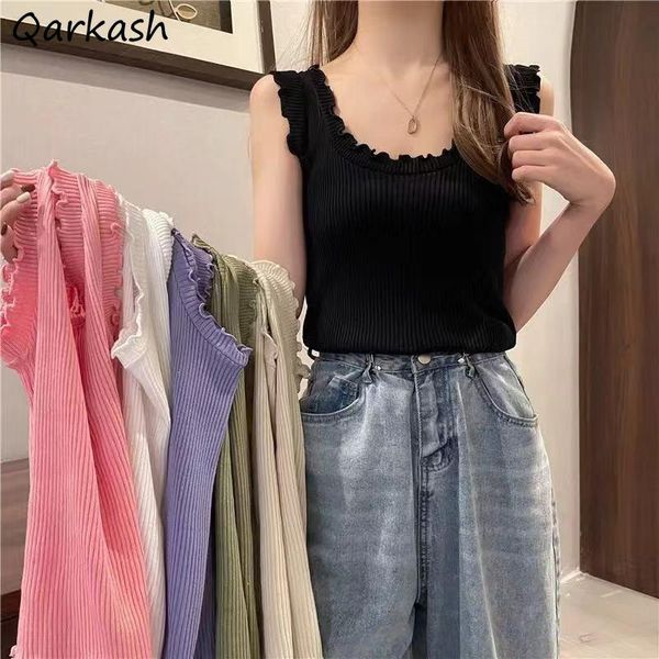 women's tanks & camis women candy color edible tree slim soft sleeveless all-match students girls ulzzang leisure female knitted, White
women's tanks & camis women candy color edible tree slim soft sleeveless all-match students girls ulzzang leisure female knitted, White