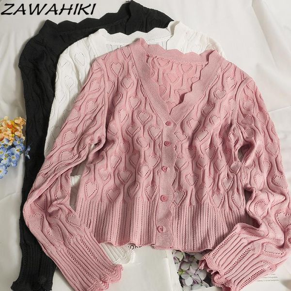 women's knits & tees zawahiki hollow out sueter de mujer solid autumn wave cut sweet sweaters 2021 korean thin retro women v neck, White
women's knits & tees zawahiki hollow out sueter de mujer solid autumn wave cut sweet sweaters 2021 korean thin retro women v neck, White