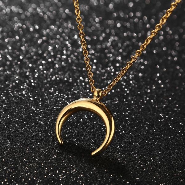 pendant necklaces 50cm exquisite stainless steel moon necklace half gift jewelry, Silver
pendant necklaces 50cm exquisite stainless steel moon necklace half gift jewelry, Silver