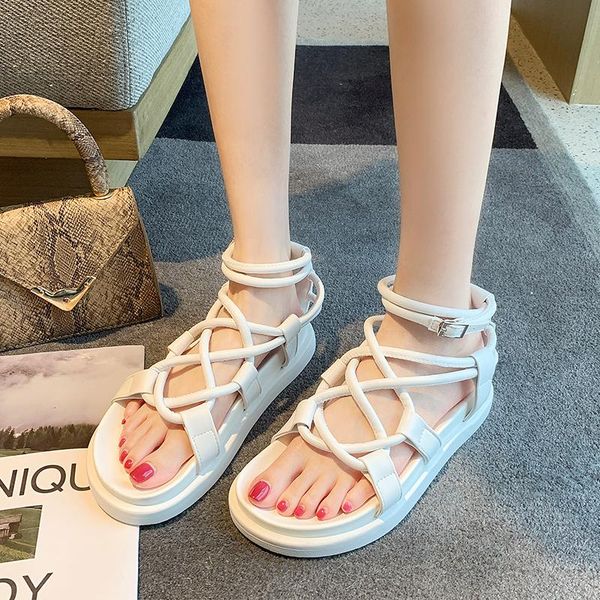 sandals ankle buckle strap gladiator women 2021 summer white black platform shoes flats chunky sole narrow band rome
sandals ankle buckle strap gladiator women 2021 summer white black platform shoes flats chunky sole narrow band rome