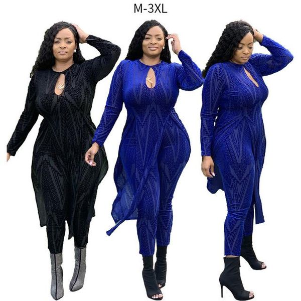 women's two piece pants fall winter women two-piece set flocking o-neck long irregular high waist skinny club party outfits plus s, White
women's two piece pants fall winter women two-piece set flocking o-neck long irregular high waist skinny club party outfits plus s, White