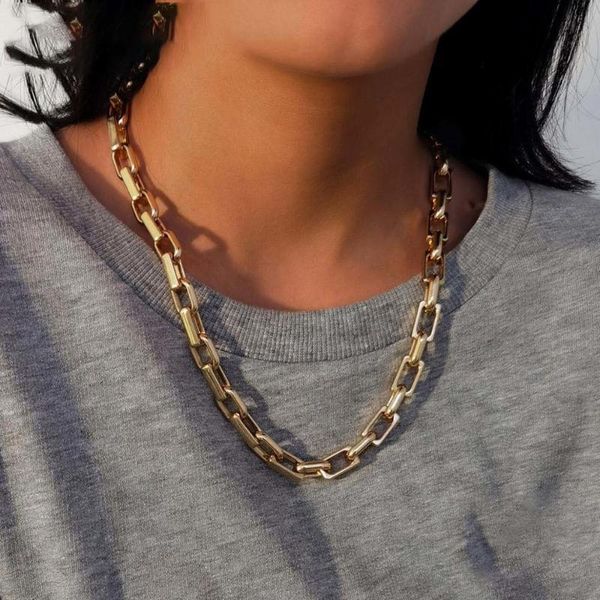 cuban u link chain necklace women statement collares punk chunky heavy metal choker fashion neck jewelry pendant necklaces, Silver
cuban u link chain necklace women statement collares punk chunky heavy metal choker fashion neck jewelry pendant necklaces, Silver
