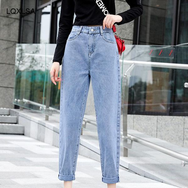 women's autumn winter solid jeans harem 2021 korean bf trousers ladies high waist denim long pant female plus size 5xl, Blue
women's autumn winter solid jeans harem 2021 korean bf trousers ladies high waist denim long pant female plus size 5xl, Blue