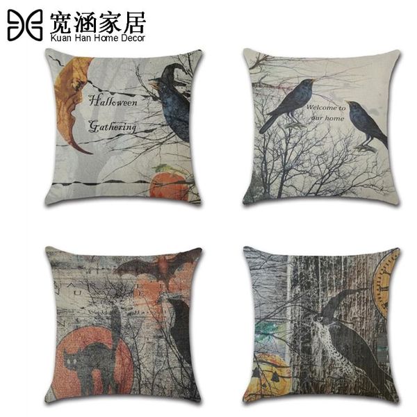 vintage halloween fall pillowcase soft cotton linen pillow case crow cushion cover sofa bed car home decor throw cushion/decorative
vintage halloween fall pillowcase soft cotton linen pillow case crow cushion cover sofa bed car home decor throw cushion/decorative