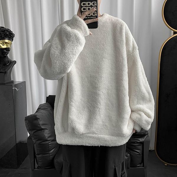 men's jackets hoodie 2021 fashion lamb wool sweater men plus velvet thick autumn winter warm loose casual hedging jacket o neck pullove, Black;brown
men's jackets hoodie 2021 fashion lamb wool sweater men plus velvet thick autumn winter warm loose casual hedging jacket o neck pullove, Black;brown