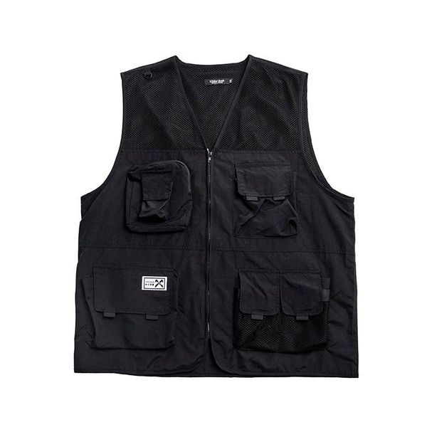 men's vests 2021 functional tooling vest loose men and women ins multi-pocket trendy jacket mens, Black;white
men's vests 2021 functional tooling vest loose men and women ins multi-pocket trendy jacket mens, Black;white