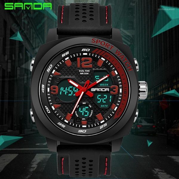 fashion sport super cool men's quartz digital watch men sports watches sanda led military waterproof wristwatches, Slivery;brown
fashion sport super cool men's quartz digital watch men sports watches sanda led military waterproof wristwatches, Slivery;brown