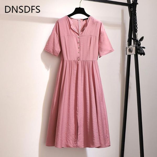 plus size dresses 2xl-6xl dress women summer fashion button sweet elegant a line slim short-sleeve large sizes pink, Black
plus size dresses 2xl-6xl dress women summer fashion button sweet elegant a line slim short-sleeve large sizes pink, Black